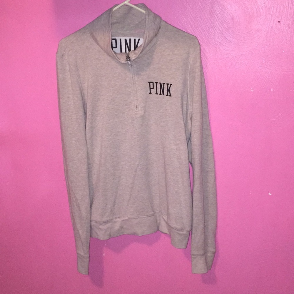 Pink quarter zip